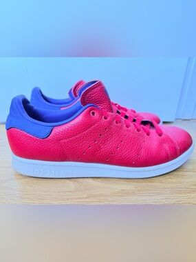 Adidas Stan Smith 'Scarlet‎ Collegiate Royal' Mens Sz 10.5 Great Condition